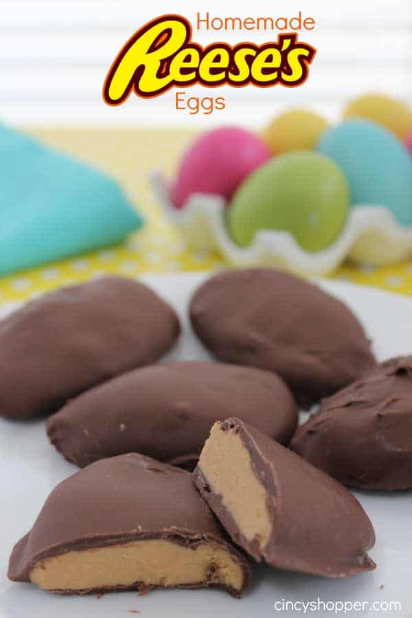 Homemade Reese's Eggs- Super simple to make at home. A Easter candy favorite. Plus they make for a great addition to Easter baskets.