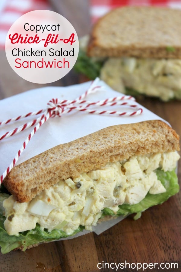 CopyCat Chick-fil-A Chicken Salad Sandwich Recipe. Great to make at home for quick and easy lunch and dinners. Perfect for spring and summer.