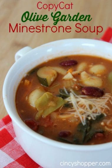 Copycat Olive Garden Minestrone Soup CincyShopper