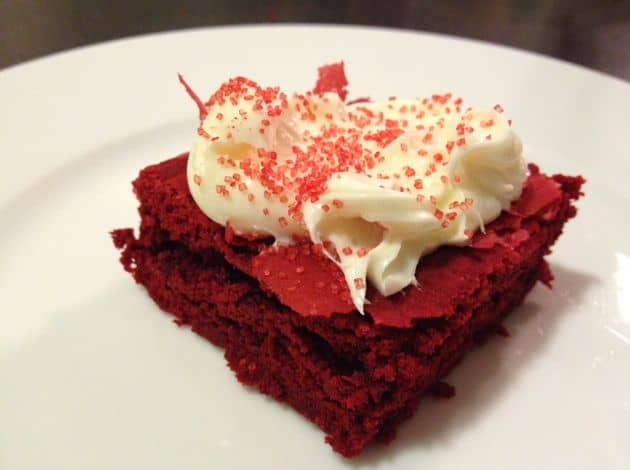 Red Velvet Brownies Recipe - Made from Duncan Hines cake mix. So simple and easy you have to give it a try.