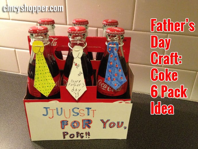 Father's Day Craft Coke 6 Pack Idea - CincyShopper