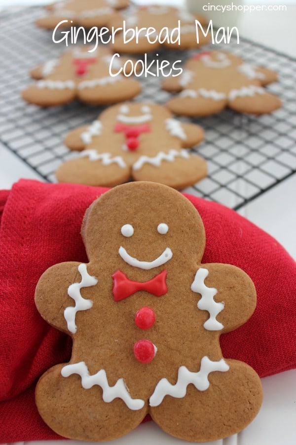 Gingerbread Man Cookie Recipe. A Perfect Christmas cookie. Let the kids decorate and place on the dessert table.