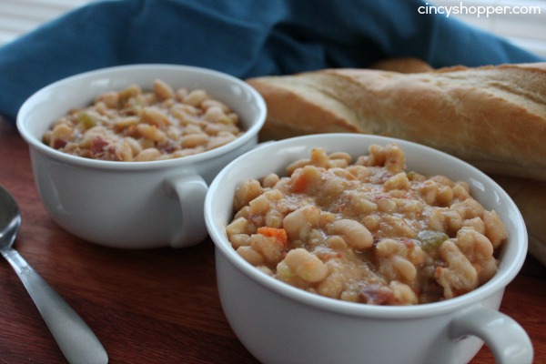 Slow Cooker Bean Soup - Perfect for fall. Traditional recipe made right in your Crock-Pot!