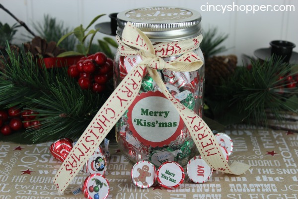 Hershey's Kiss Jar Gift with FREE Printable Labels - CincyShopper