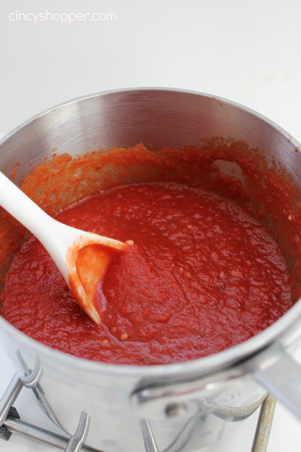Homemade Pizza Sauce in a pan