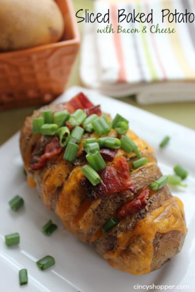 Sliced Baked Potatoes with Bacon and Cheese - CincyShopper