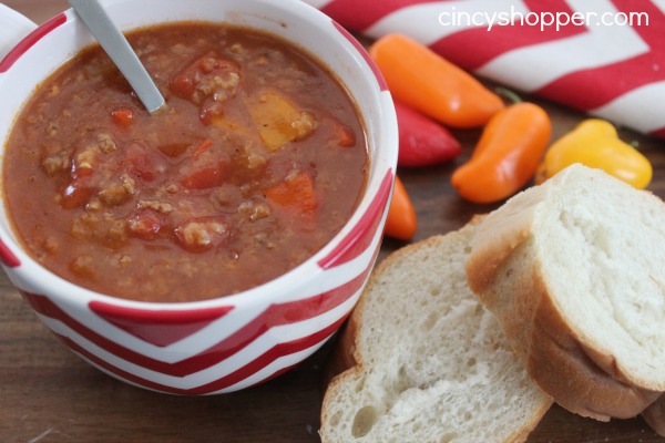 Slow Cooker Stuffed Pepper Soup - all the flavors found in a stuffed pepper in a soup. Made right in your Crock-Pot.