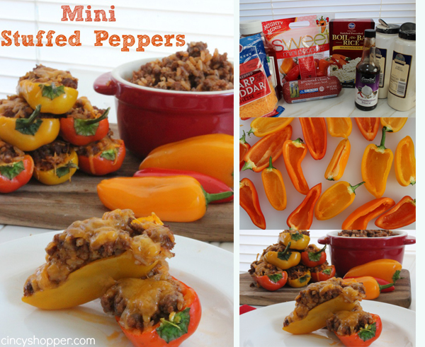 Mini Stuffed Peppers - Super simple and makes for the perfect meal or appetizer.