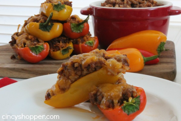 Mini Stuffed Peppers - Super simple and makes for the perfect meal or appetizer.