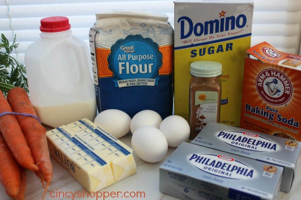 Carrot Cake Cupcakes with Cream Cheese Frosting Recipe- Great dessert idea for Easter. Less fuss than a traditional cake.