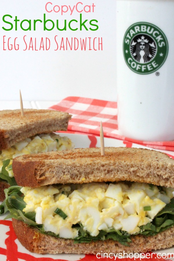 CopyCat Starbucks Egg Salad Sandwich Recipe. A great spring and summer sandwich (plus a great use for extra Easter Eggs).