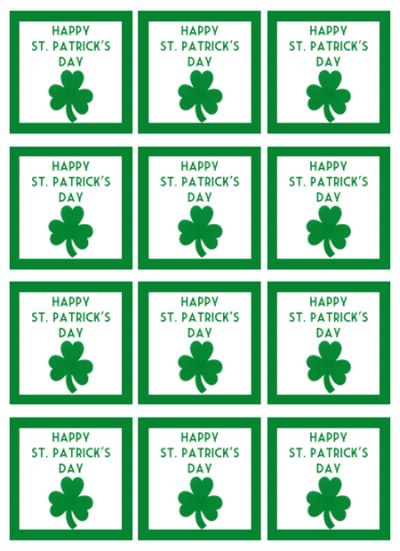 st patricks day rainbow treat bags with free printable label