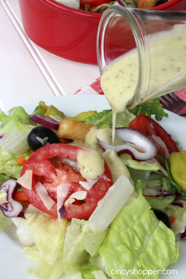 CopyCat Olive Garden Dressing. Perfect dressing so you can enjoy Olive Garden at home. One of my favorite dressings. 