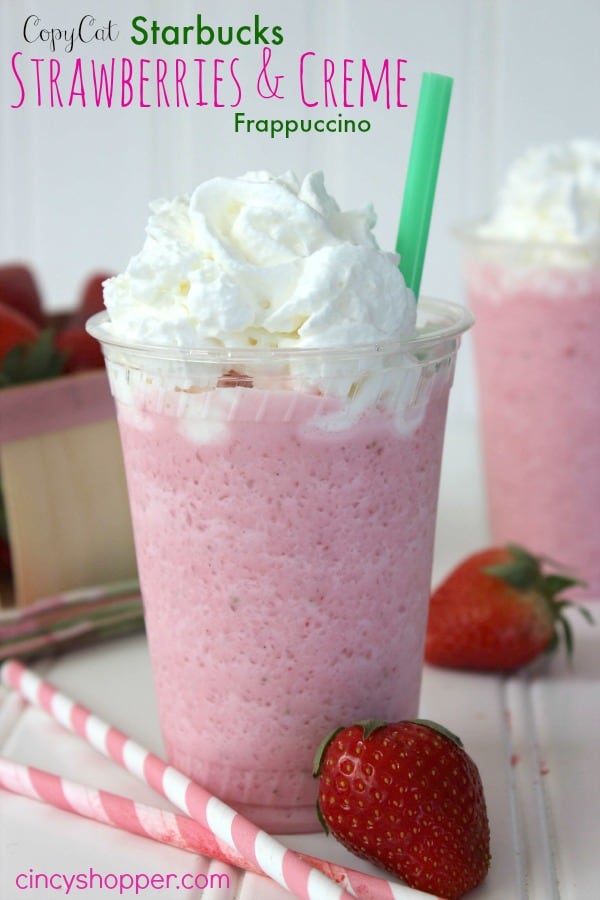 CopyCat Starbucks Strawberries & Creme Frappuccino Recipe
