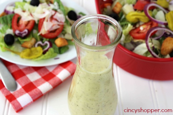 CopyCat Olive Garden Dressing. Perfect dressing so you can enjoy Olive Garden at home. One of my favorite dressings. 