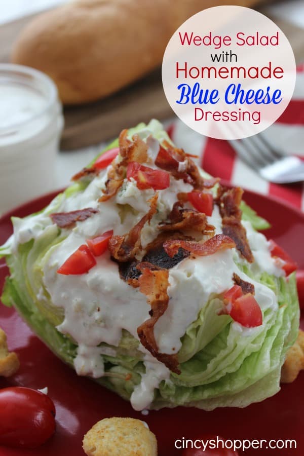 Wedge Salad with Homemade Blue Cheese Dressing Recipe