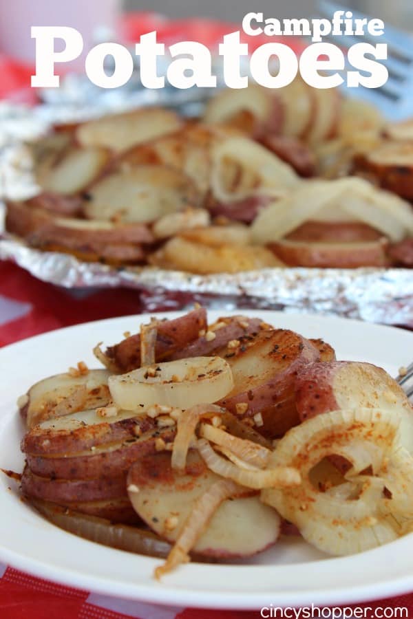 Campfire Potatoes Recipe! Yummy Potatoes made on the Grill! Perfect side dish with any meal. Easy and NO Mess. 