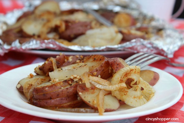 Campfire Potatoes Recipe! Yummy Potatoes made on the Grill! Perfect side dish with any meal. Easy and NO Mess. 