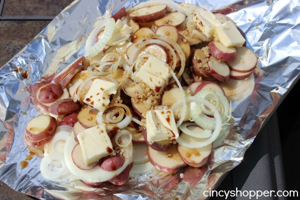 Campfire Potatoes Recipe! Yummy Potatoes made on the Grill! Perfect side dish with any meal. Easy and NO Mess. 