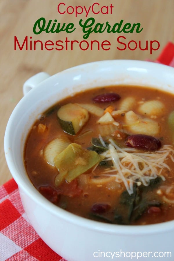 Copycat Olive Garden Minestrone Soup - CincyShopper