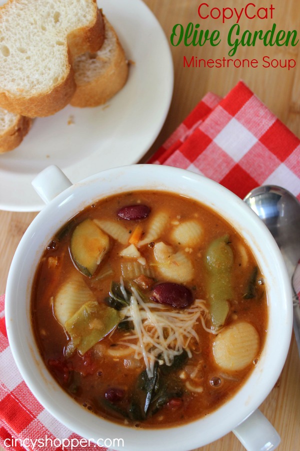 Copycat Olive Garden Minestrone Soup