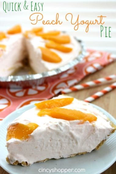 Quick & Easy Peach Yogurt Pie Recipe - Cincyshopper