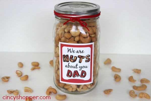 Father's Day DIY Gift Jar Nuts About Dad