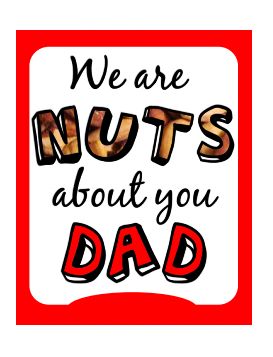 Nuts About You Dad Label