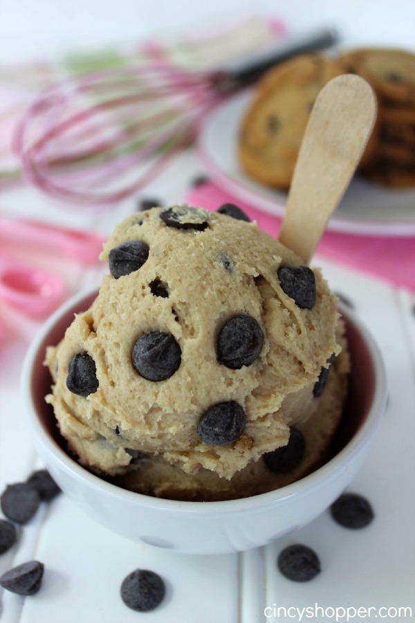 Edible Cookie Dough- Eggless and safe to eat. Super Simple to make in a few minutes time. Perfect by itself or great mixed in your ice cream too!
