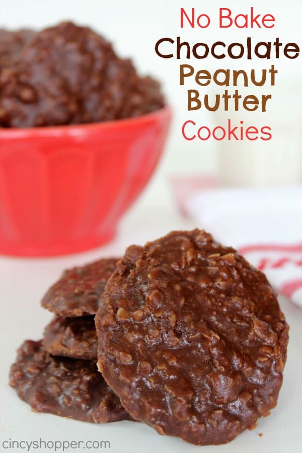 No Bake Chocolate Peanut Butter Cookies - Simple to make with no baking needed.