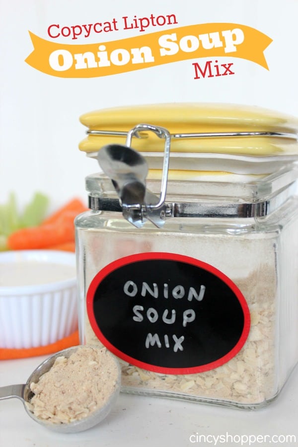 Copycat Lipton Onion Soup Mix - Easy to make homemade. Great to use for dips, cooking and more!