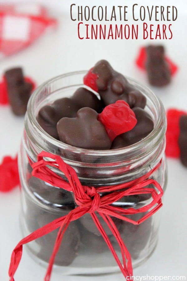 Chocolate Covered Cinnamon Bears- just like those you find at the high end candy stores at a fraction of the cost. Perfect Valentine Gift!