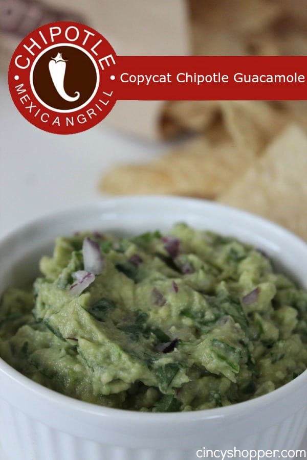 CopyCat Chipotle Guacamole- Super simple to make at home. Perfect addition to your to your burritos, bowls, taco and chips..