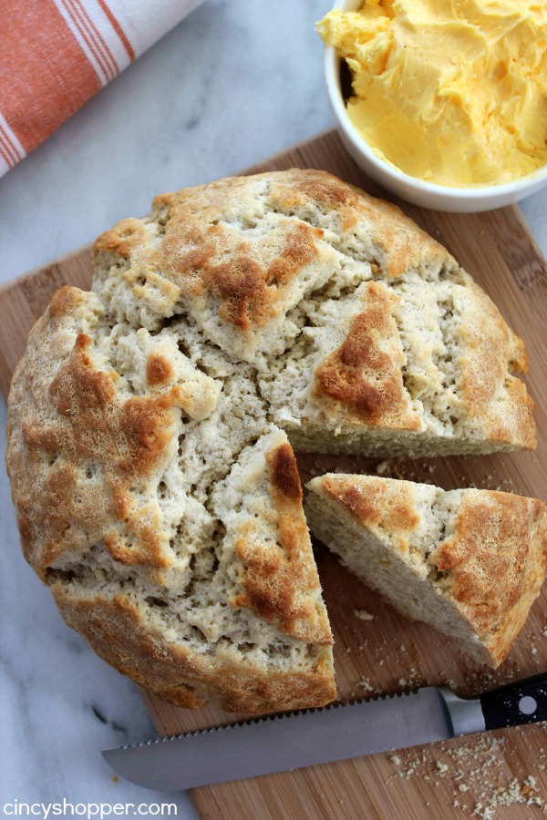 Irish Soda Bread- Great with any meal but an essential side with any St. Patrick's Day meal. Sure to please all at breakfast with jam and then butter for lunch or dinner.