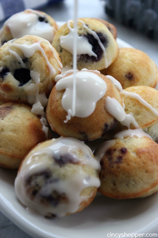 Blueberry Pancake Bites- bite sized pancake bite loaded with blueberries (or whichever mix-in your prefer). Place them in a cup and send the kiddos off to school with a warm, easy and tasty breakfast.