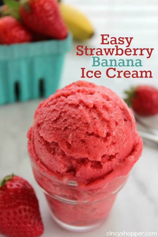 Easy Strawberry Banana Ice Cream
