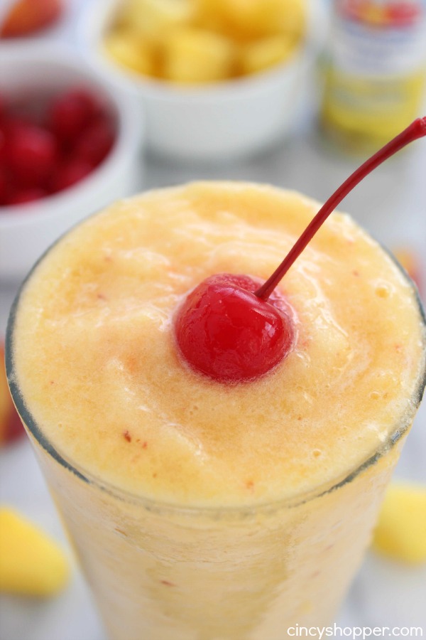 Tropical Slushies- Super Simple! Refreshing drink made with the perfect blend of pineapples and peaches.