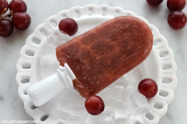 Homemade Grape Popsicles- Simple to make at home. So refreshing and so much better than store bought.