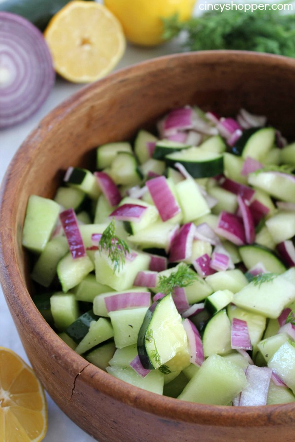Honeydew Cucumber Salad- Simple salad that is light and refreshing for your bbqs this summer,