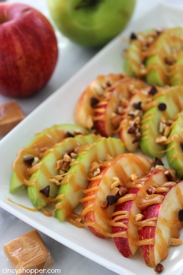 Caramel Apple Nachos -Perfect after school snack or fall treat. Super Easy!