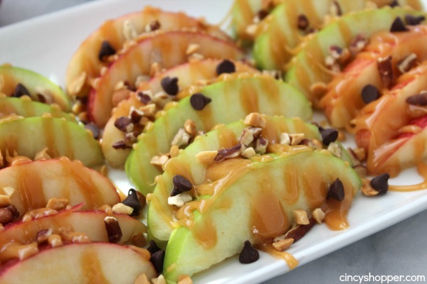 Caramel Apple Nachos -Perfect after school snack or fall treat. Super Easy!