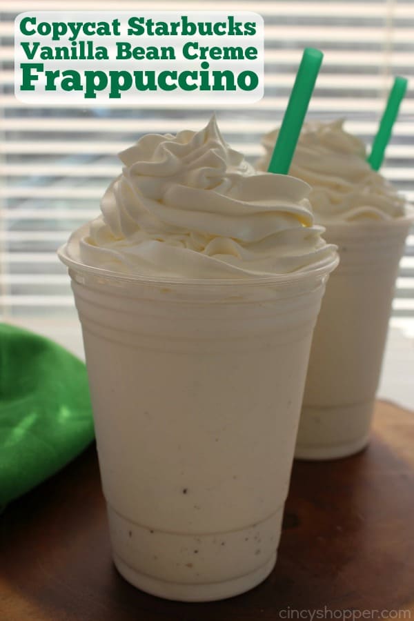 Copycat Starbucks Vanilla Bean Creme Frappuccino 1