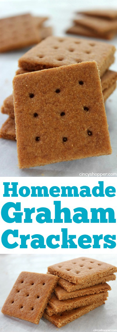 Homemade Graham Crackers- Super simple and so much better than store bought. Enjoy them for a snack or even make homemade S'mores.
