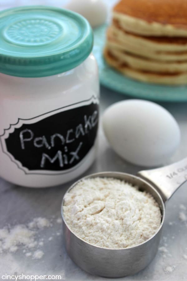 Homemade Pancake Mix- No need to purchase prepackaged. Just a couple ingredients are needed to make your own.