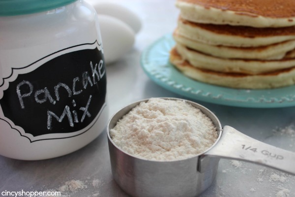 Homemade Pancake Mix- No need to purchase prepackaged. Just a couple ingredients are needed to make your own.
