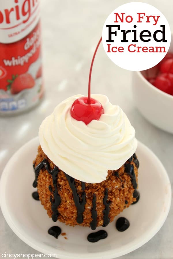 No Fry Fried Ice Cream-- Super simple dessert without the mess of frying.