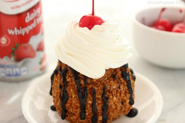 No Fry Fried Ice Cream-- Super simple dessert without the mess of frying.