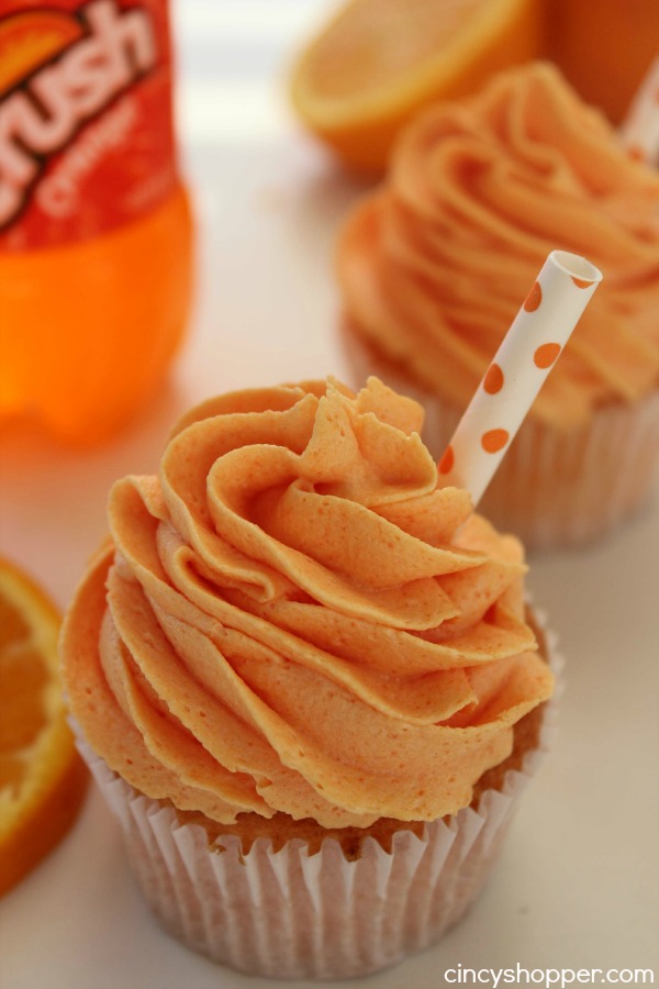 These Orange Crush Cupcakes have a pop of yummy Orange flavor. Perfect for a summertime dessert.