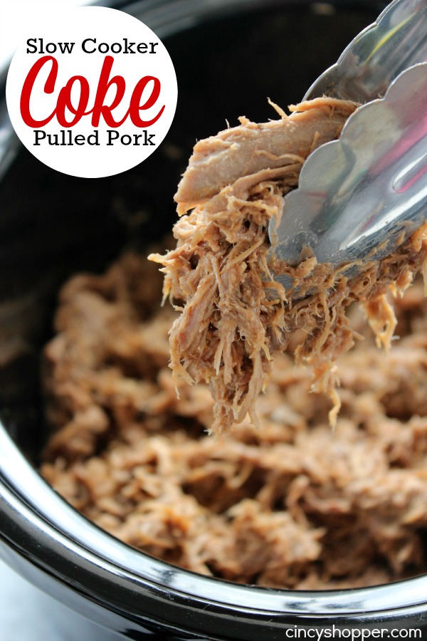 Slow Cooker Coke Pulled Pork Sliders - Easy Crock-Pot Meal with just a few ingredients. Great for summer bbqs.