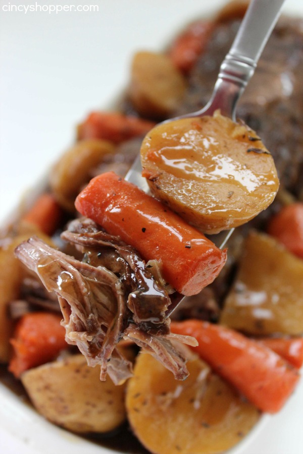 Slow Cooker Pot Roast -Roast loaded with potatoes, carrots, and onions is an easy Crock-pot idea that makes for a filling meal. Juicy meat with incredible flavors.